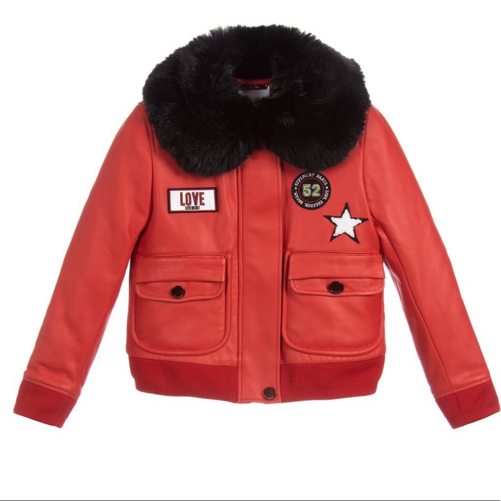 Givenchy Kids Red Bomber Jacket